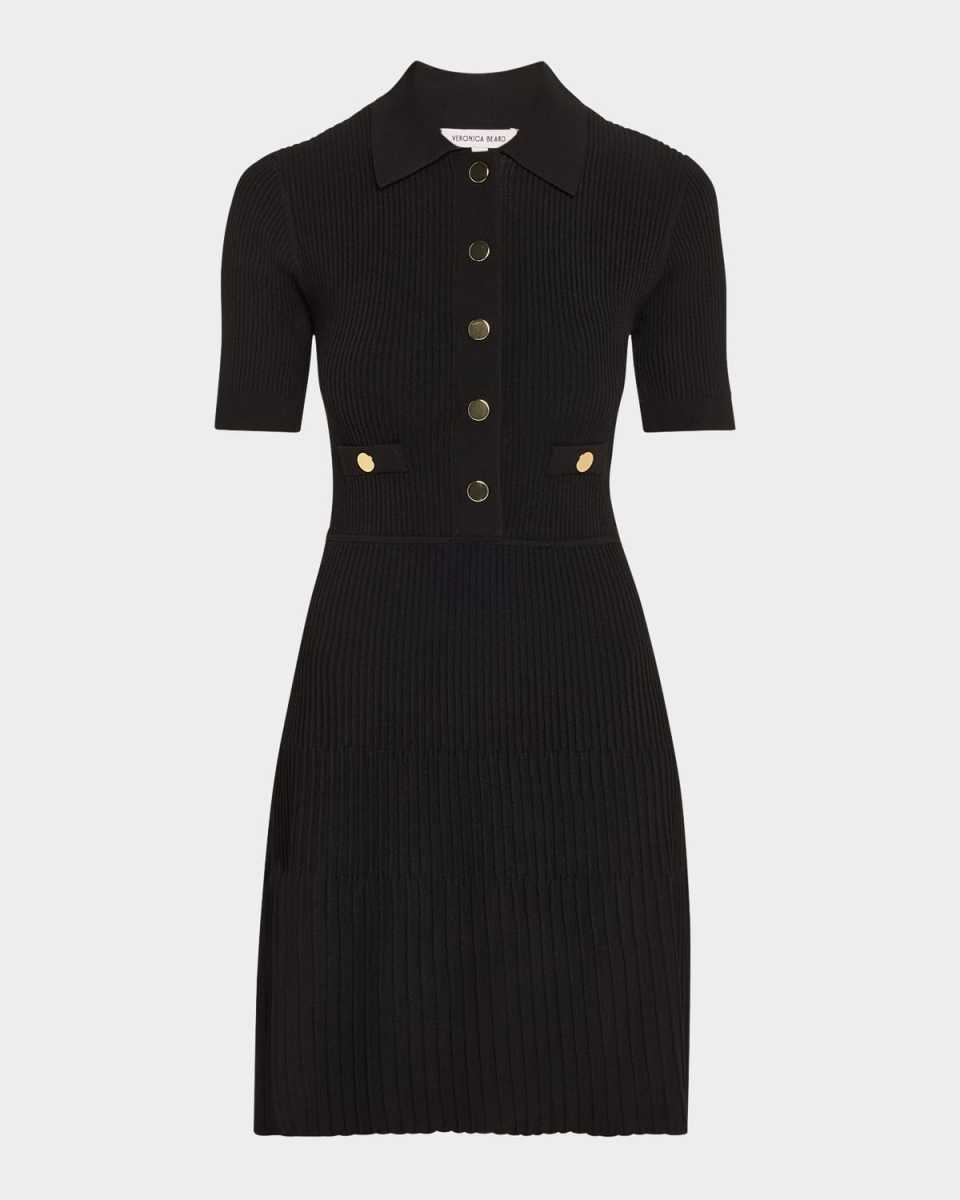 Lauper Short-Sleeve Ribbed Mini Dress